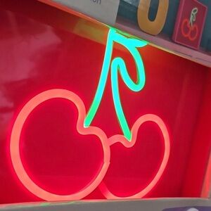 NEW! Lily + Faye Neon Cherry 🍒 Tabletop Sign